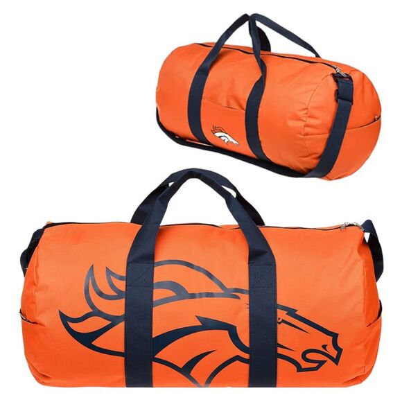 Forever Collectibles Other - FOCO Denver Broncos Vessel Barrel Duffle Gym and Travel Bag in Team Colors